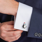 Sterling Silver Christmas Penguin Cufflinks