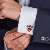 Sterling Silver Cowboy Skull Cufflinks