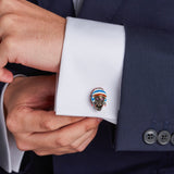 Sterling Silver Native American Skull Cufflinks