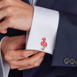 Sterling Silver Pink Flamingo Cufflinks