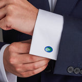 Customisable Sterling Silver Oxford Chain Link Cufflinks