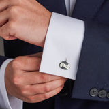 Sterling Silver Art Deco Jazz Cufflinks