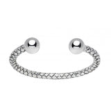 Sterling Silver Woven Effect Bangle