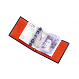 Leather Money Clip Wallet in Burgundy