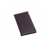 Leather Gents Chequebook Wallet in Burgundy