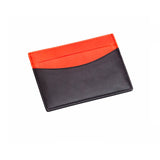Leather Flat Card Case in Burgundy