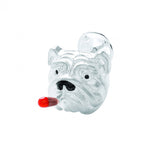 Sterling Silver Bulldog With Cigar Lapel Pin
