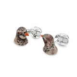 Sterling Silver Partridge Head Cufflinks