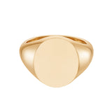 Rose Gold Oval Signet Ring (15.5x13.5mm) – 9ct