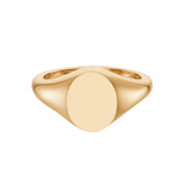 Rose Gold Oval Signet Ring (10.5x8.5mm) – 9ct