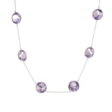 18ct White Gold Pale Amethyst 20" Necklace