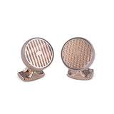 Freely Rotating Kinetic Cufflinks in Rose Gold Finish