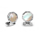 Octagonal Cufflinks with Mother-of-Pearl