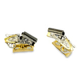 18ct Gold Shotgun Cufflinks with Cocked Barrel and Cartridge Fitting
