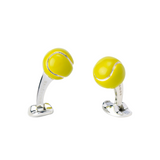 Sterling Silver Tennis Ball Cufflinks