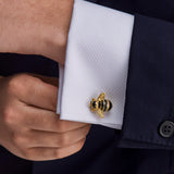 Sterling Silver Gold Plated Bumble Bee Cufflinks