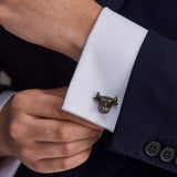 Sterling Silver Bull & Bull Cufflinks