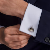 Sterling Silver Shark Head Cufflinks