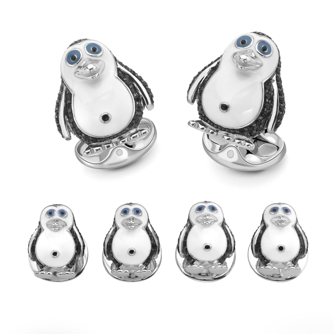Sterling Silver Black Spinel Penguin Dress Set – Deakin Francis