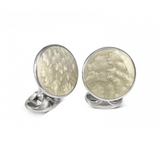 Sterling Silver Light Grey Haze Enamel Dress Stud Set