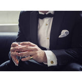 Sterling Silver Burnt Orange Haze Enamel Dress Stud Set