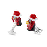 Sterling Silver Christmas Turkey Cufflinks