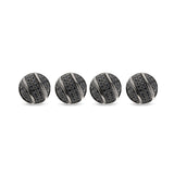 Sterling Silver Black Spinel Dress Studs
