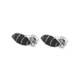 Sterling Silver Black Spinel Cufflinks