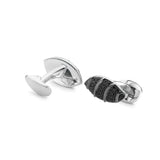 Sterling Silver Black Spinel Cufflinks