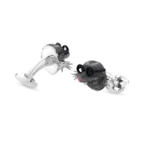 Sterling Silver Enamelled Mole Cufflinks
