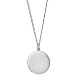 Sterling Silver Disc Pendant with Chain (22mm )
