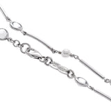 18ct White Gold Cultured Pearl and Aquamarine Bracelet