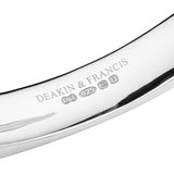 Sterling Silver Facetted Bangle With Hammered Finish