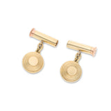 9ct Yellow Gold Clay And Cartridge Chain Link Cufflinks
