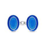 Customisable Sterling Silver Oxford Chain Link Cufflinks