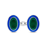 Customisable Sterling Silver Oxford Chain Link Cufflinks