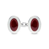 Customisable Sterling Silver Oxford Chain Link Cufflinks
