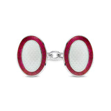 Customisable Sterling Silver Oxford Chain Link Cufflinks