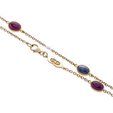 18ct Yellow Gold Diamond, Ruby and Sapphire Necklace