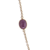 18ct Yellow Gold Diamond, Ruby and Sapphire Necklace
