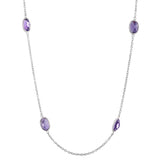 18ct White Gold Amethyst Necklace