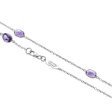 18ct White Gold Amethyst Necklace