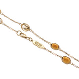 18ct Yellow Gold 32" Light And Dark Citrine Spectacle Necklace