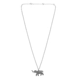 Sterling Silver Oxidised Black Elephant Pendant and Chain