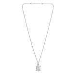 Sterling Silver Turtle Pendant with Sapphire Eyes