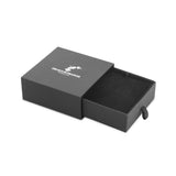 Black Leather Bracelet with Rhodium Plated Clasp