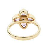 18ct Yellow Gold Pink Sapphire And Diamond Cluster Ring