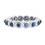 18ct White Gold Sapphire Cabochon Eternity Ring