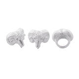 Sterling Silver Horned Ram Ring