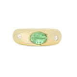 18ct Yellow Gold Emerald And Diamond Ring